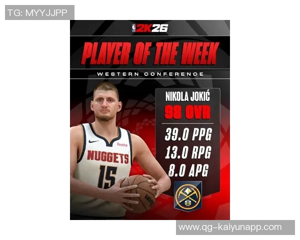 11月13日NBA最佳球员评选结果揭晓尼科拉约基奇荣膺殊荣